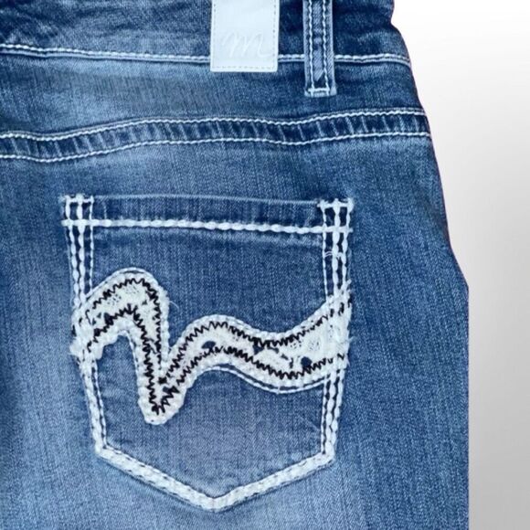 Maurice’s Distressed Straight Leg Denim Capri Jeans Size 7/8 #42 - Picture 6 of 6